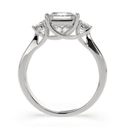 Hana Princess Cut 3 Stone Engagement Ring Setting - Nivetta